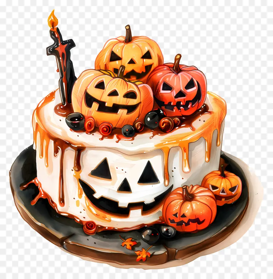 Bolo De Halloween，Abóboras PNG