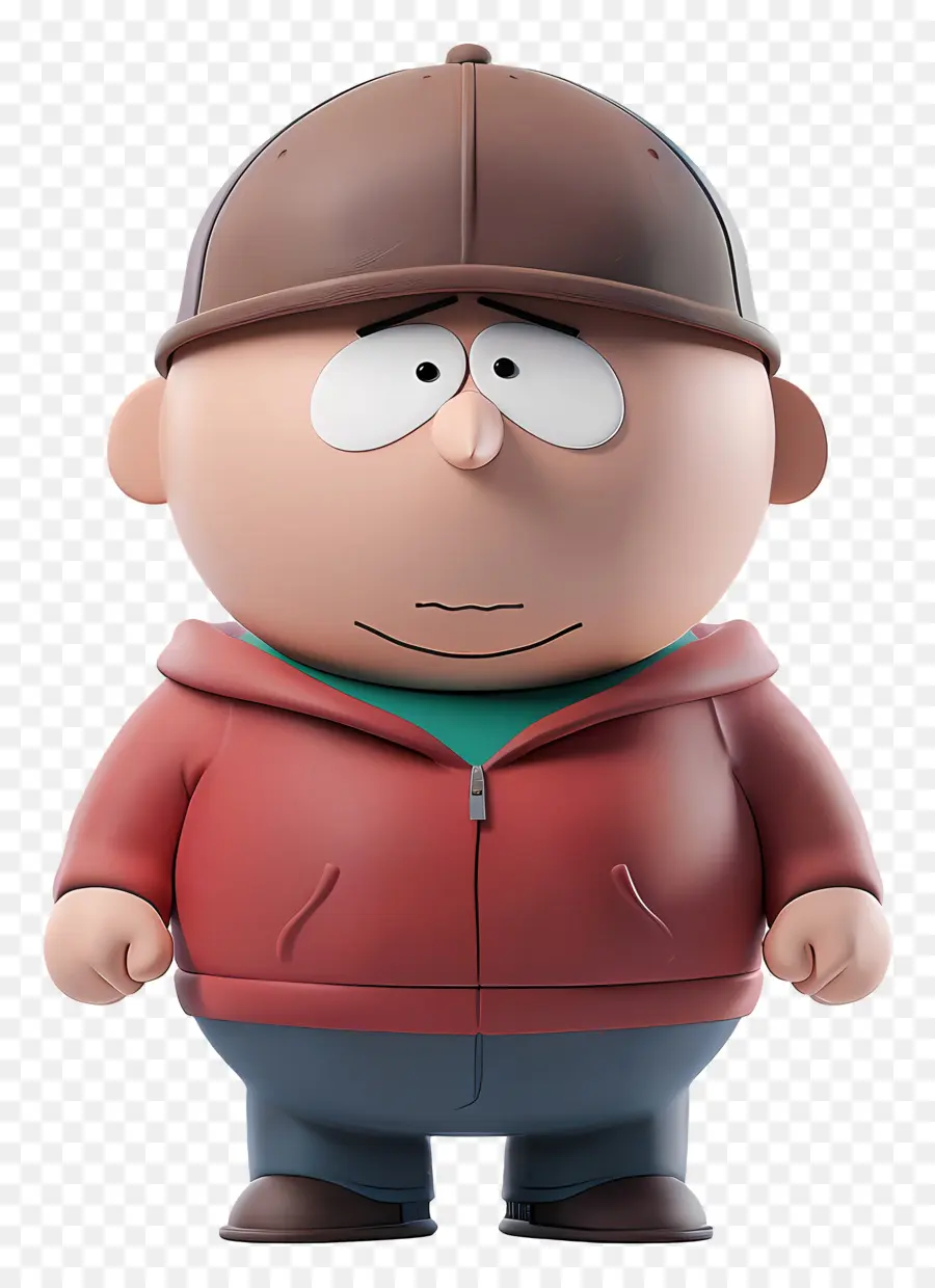 Eric Cartman，Personagem De Desenho Animado Com Jaqueta Vermelha PNG