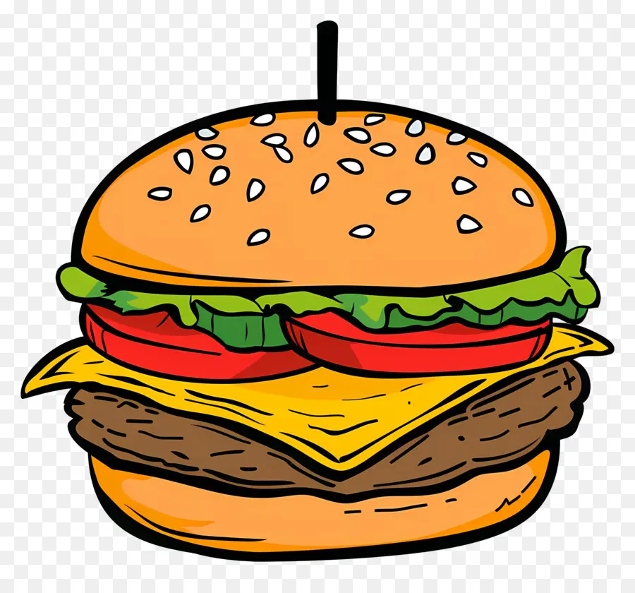 Hambúrguer Animado，X Burger PNG