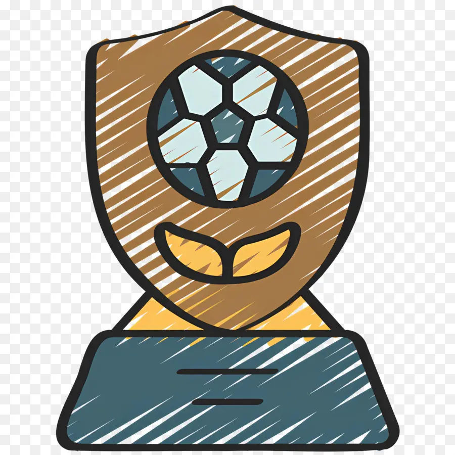 Clube De Futebol，Troféu Com Bola De Futebol PNG