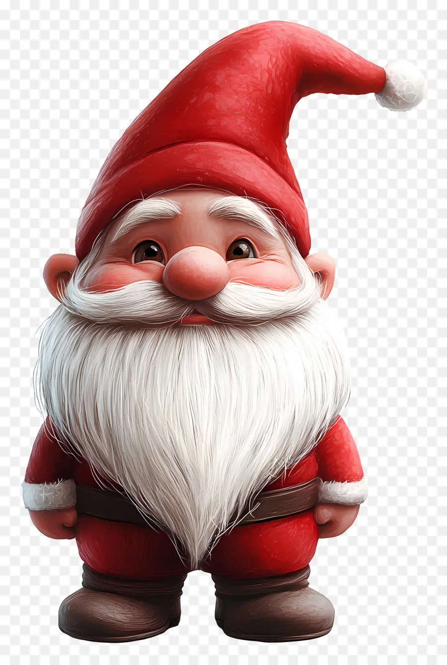 Gnomo De Natal，Estatueta De Papai Noel Vermelho PNG