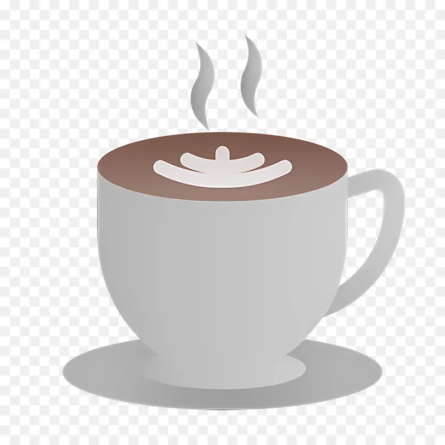 Café Capuccino，Taça Branca PNG