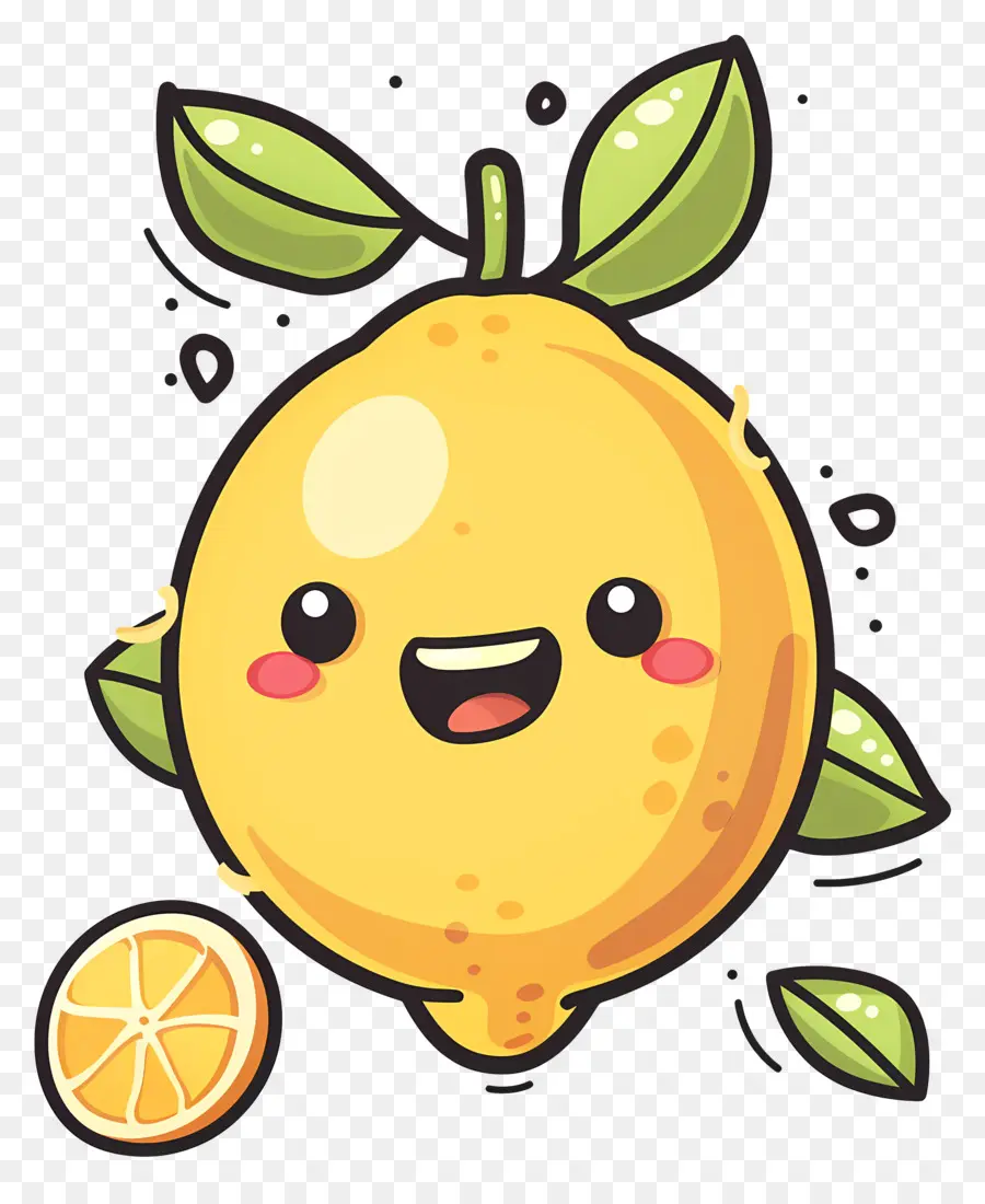 Limão Kawaii，Laranja Feliz PNG