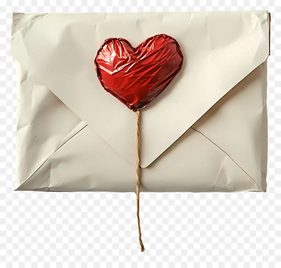 Correio De Amor，Envelope Coração PNG