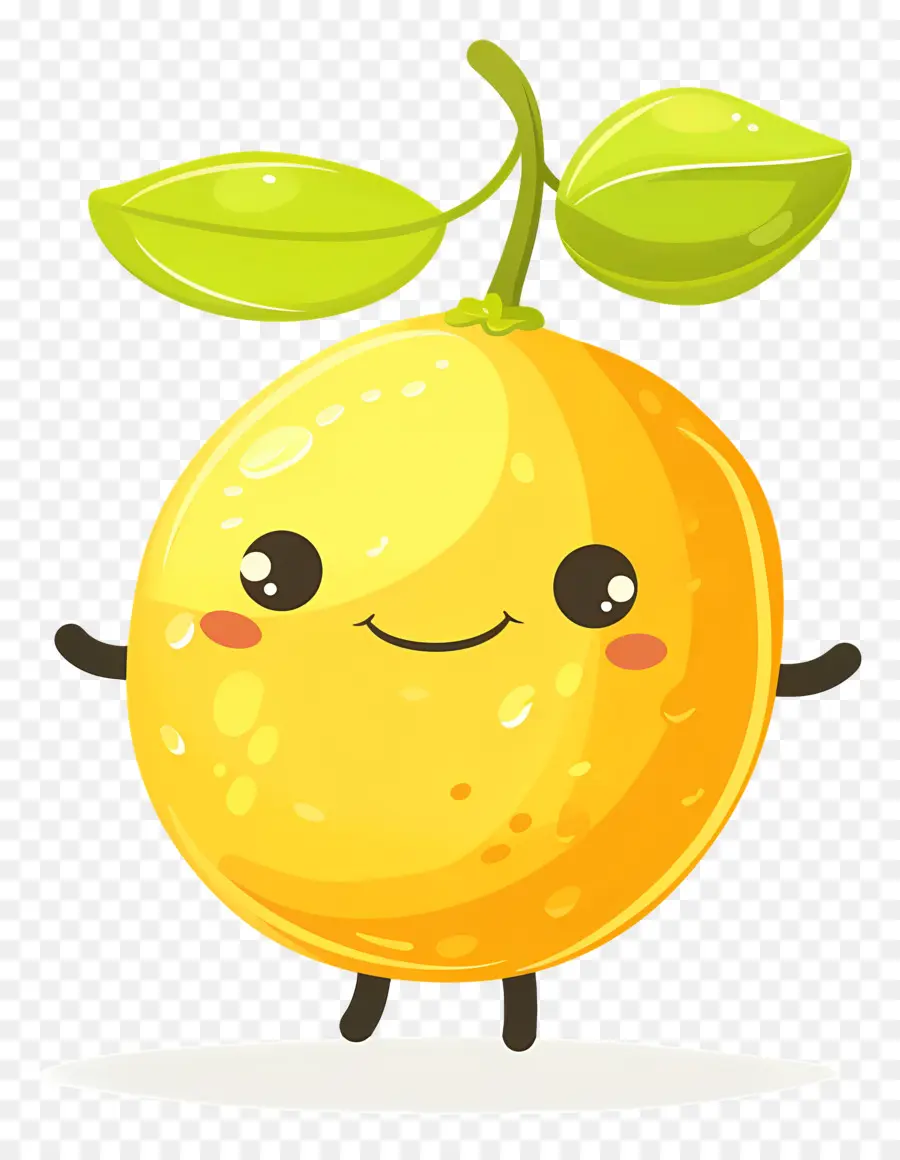 Limão Kawaii，Limão Amarelo PNG