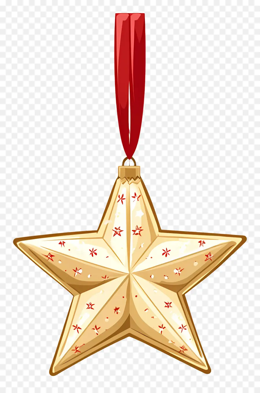 Estrela De Natal，Ornamento Estrela Dourada PNG