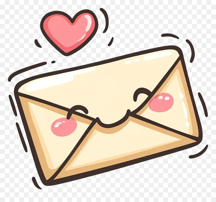 Correio De Amor，Envelope Sorridente PNG