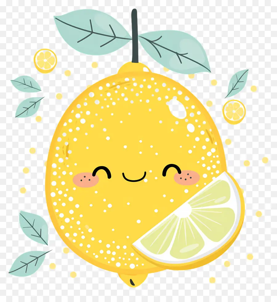 Limão Kawaii，Limão Amarelo PNG