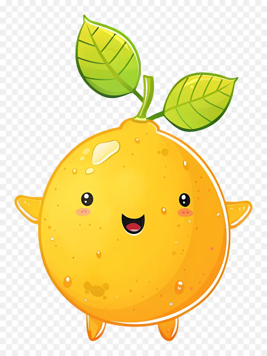 Limão Kawaii，Limão Amarelo PNG