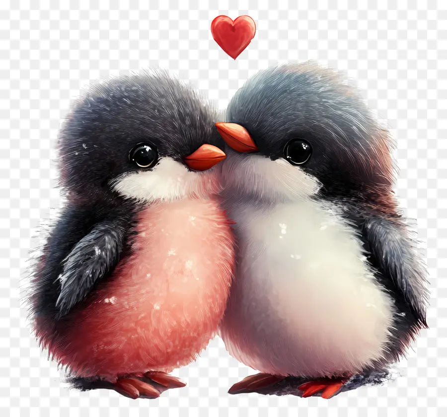 Amor Fofo，Pinguins Fofos PNG