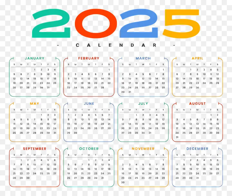 Calendário 2025，Ano PNG