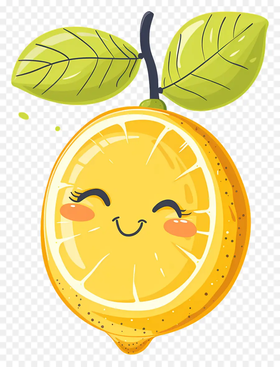 Limão Kawaii，Limão Sorridente PNG