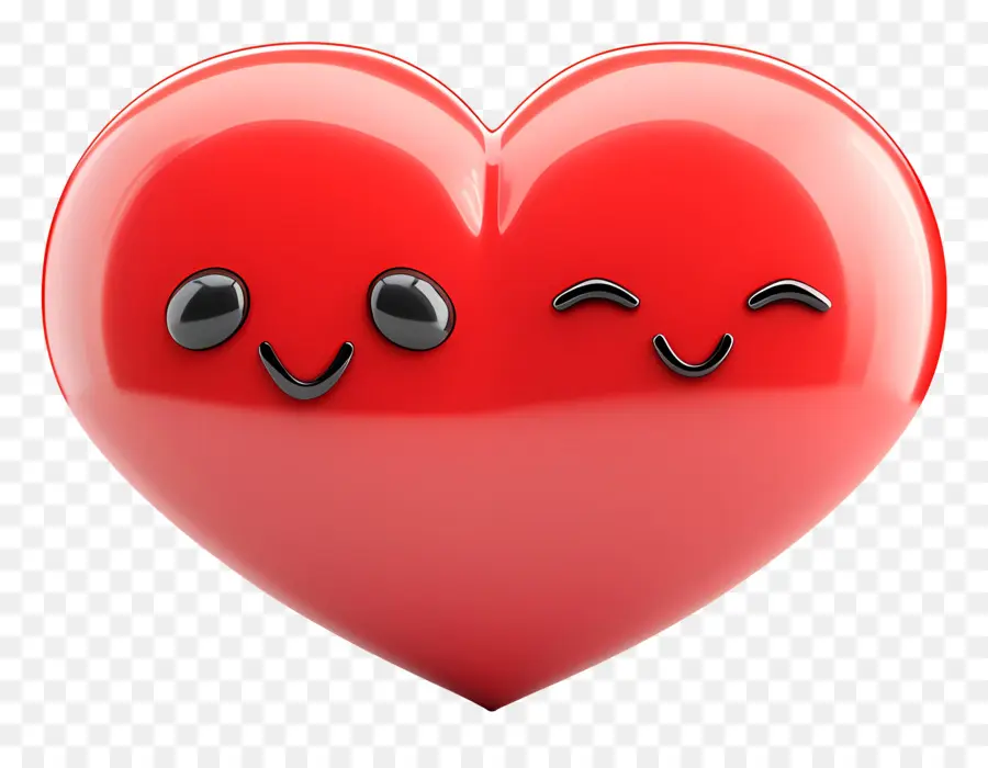 Amor Fofo，Coração Sorridente PNG