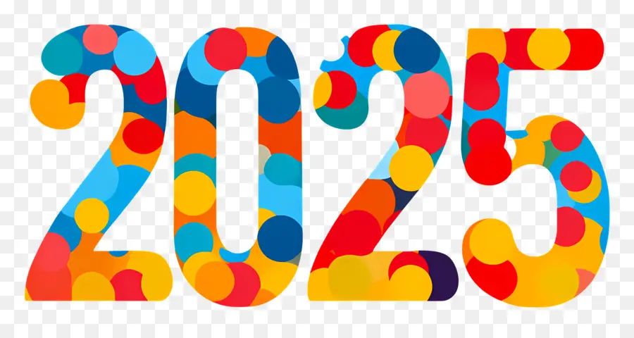 2025 Ano Novo，Colorido 2025 PNG