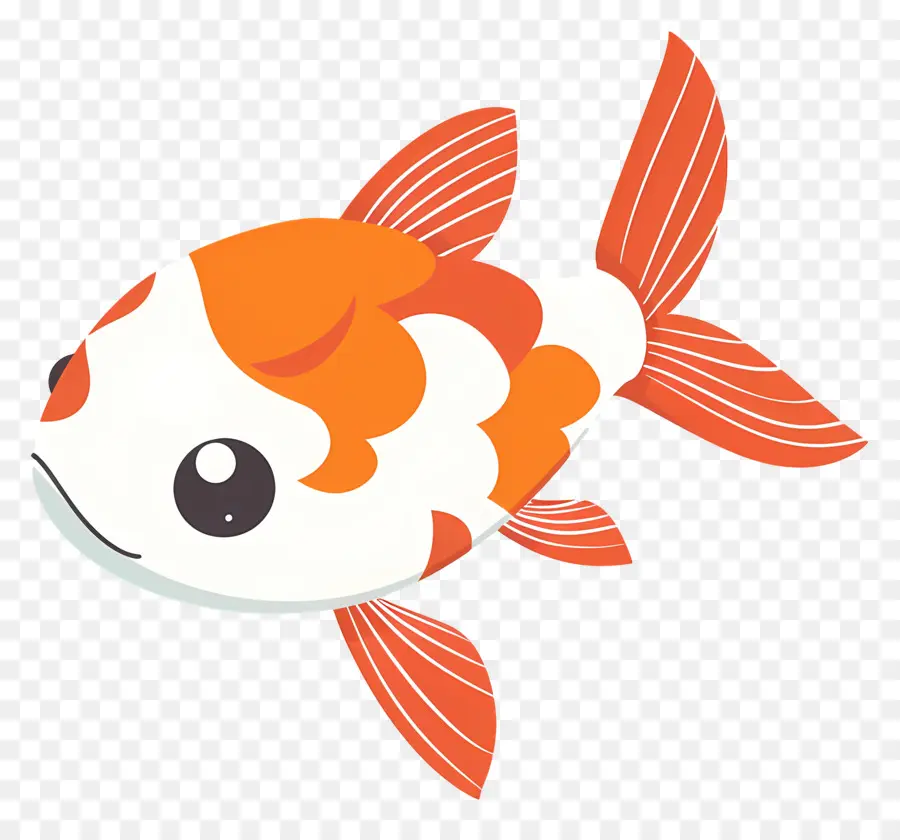 Peixe Koi，Peixe Fofo De Desenho Animado PNG