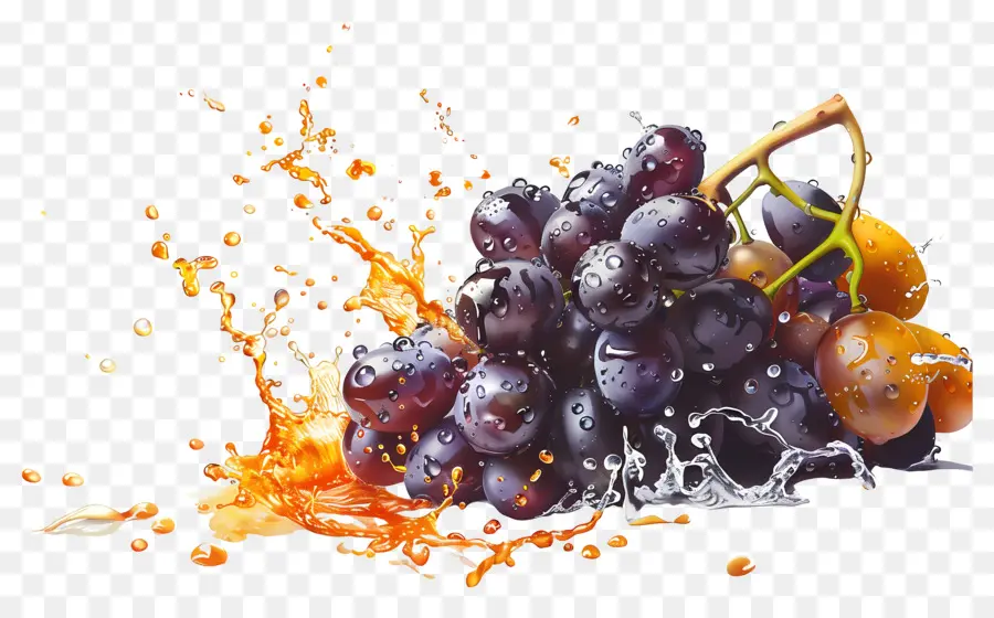 Respingo De Uvas，Uvas Pretas PNG