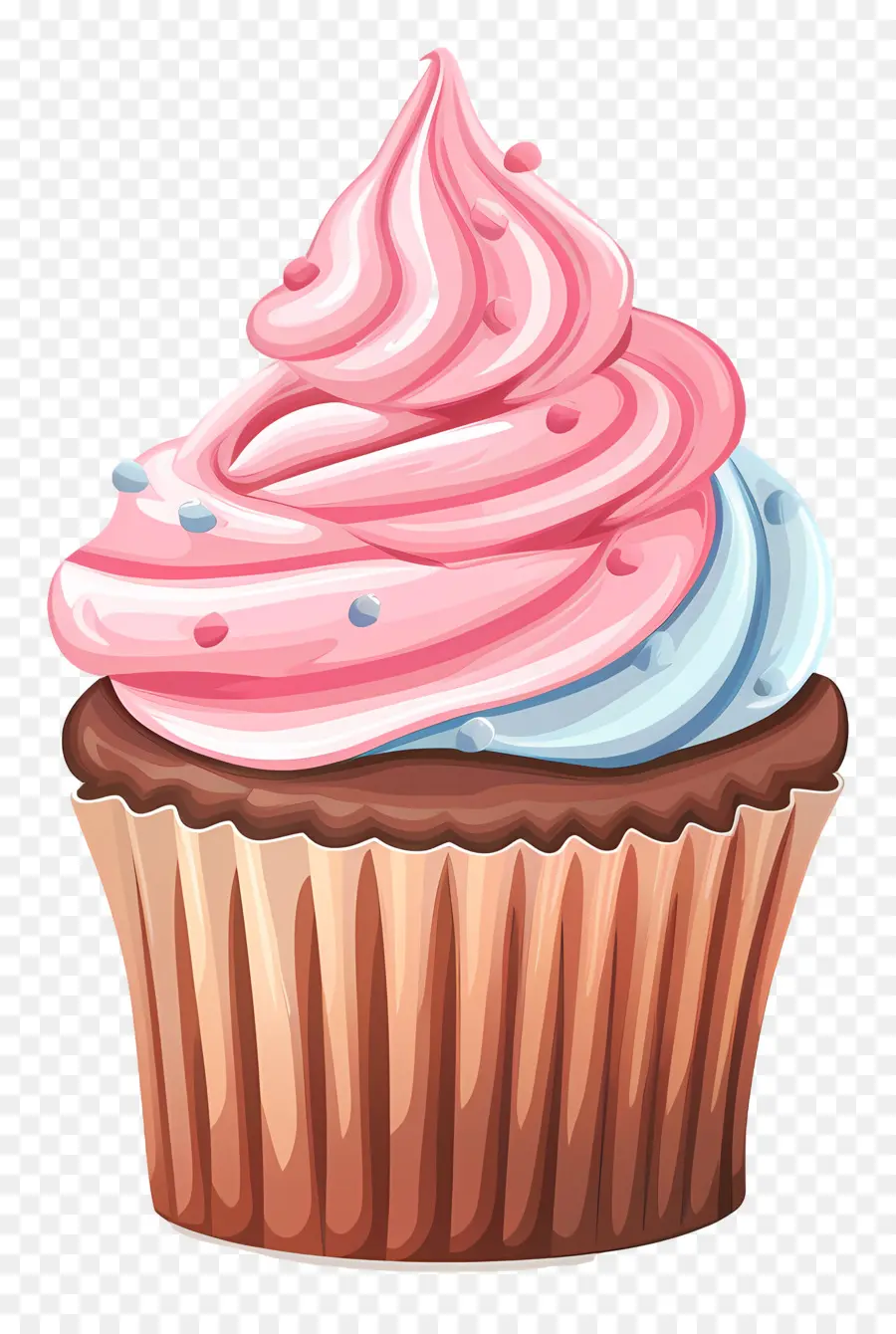 Bolinho Fofo，Cupcake Com Cereja PNG