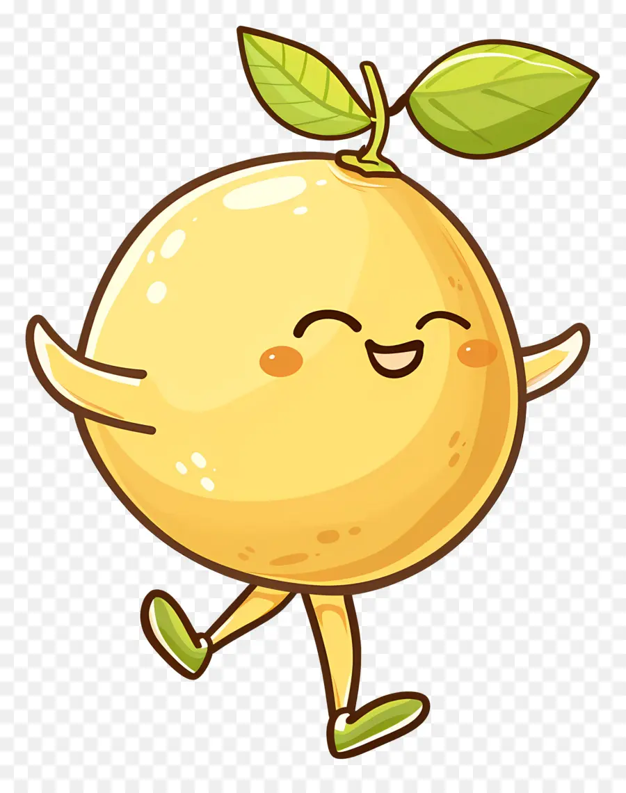 Limão Kawaii，Limão Amarelo PNG