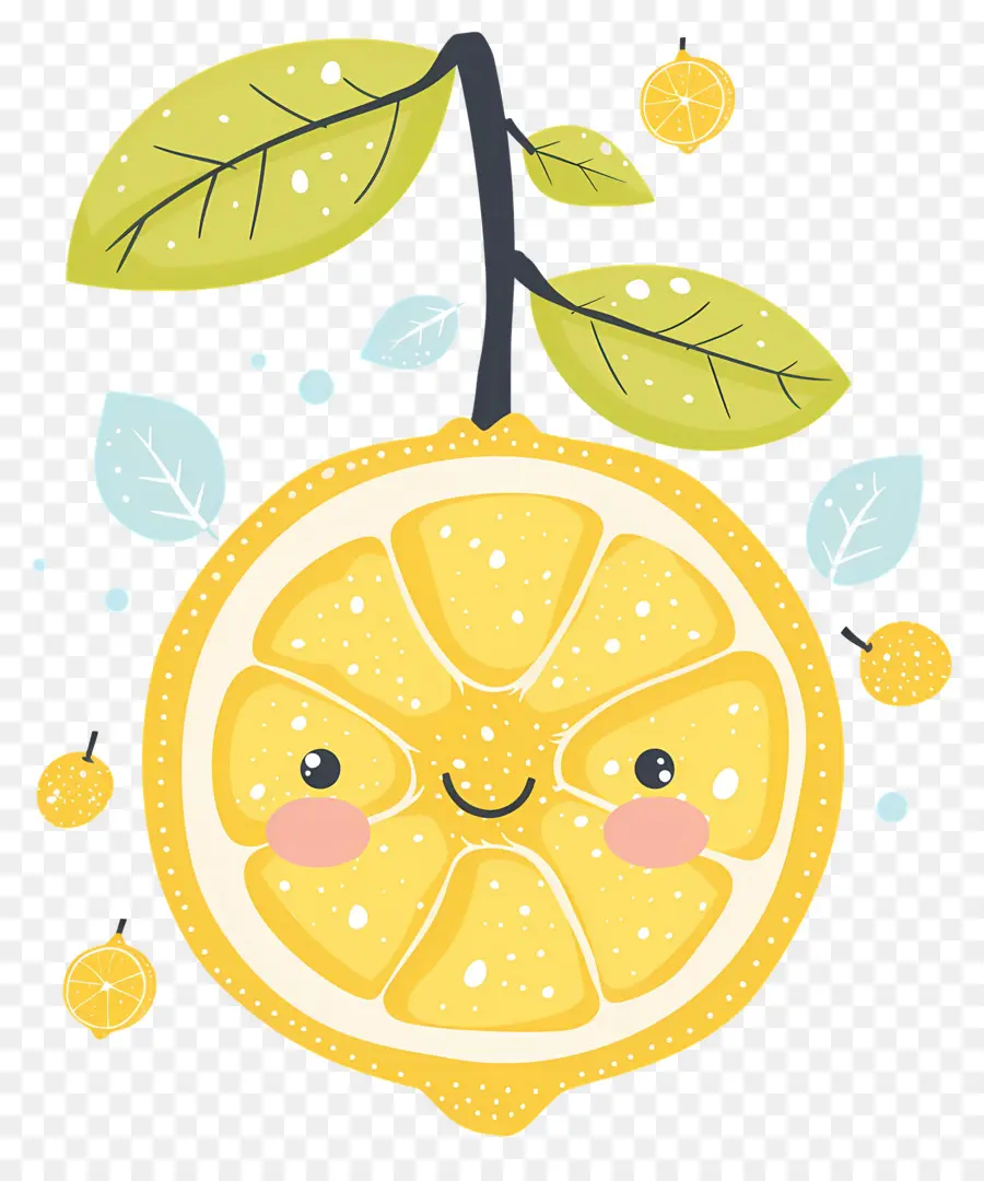 Limão Kawaii，Limão Amarelo PNG