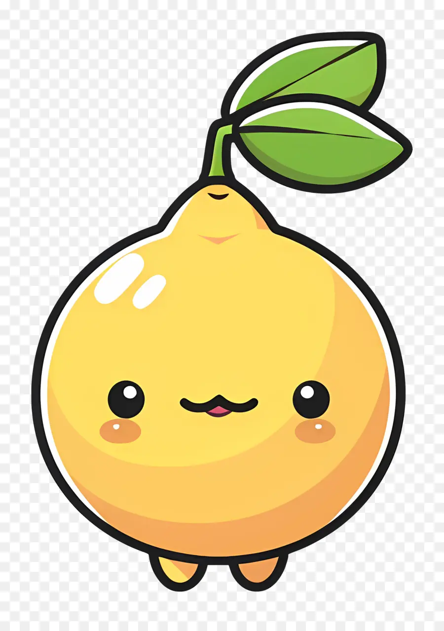 Limão Kawaii，Laranja Feliz PNG