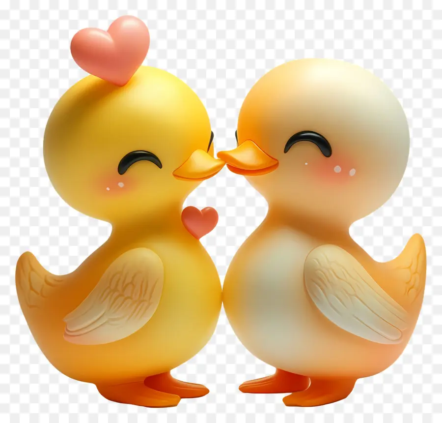 Amor Fofo，Patos Amarelos PNG