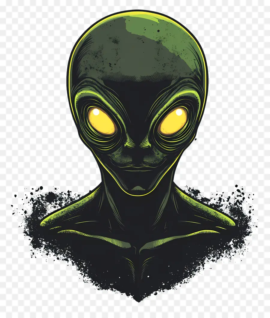 Alienígena Assustador，Alienígena Verde PNG