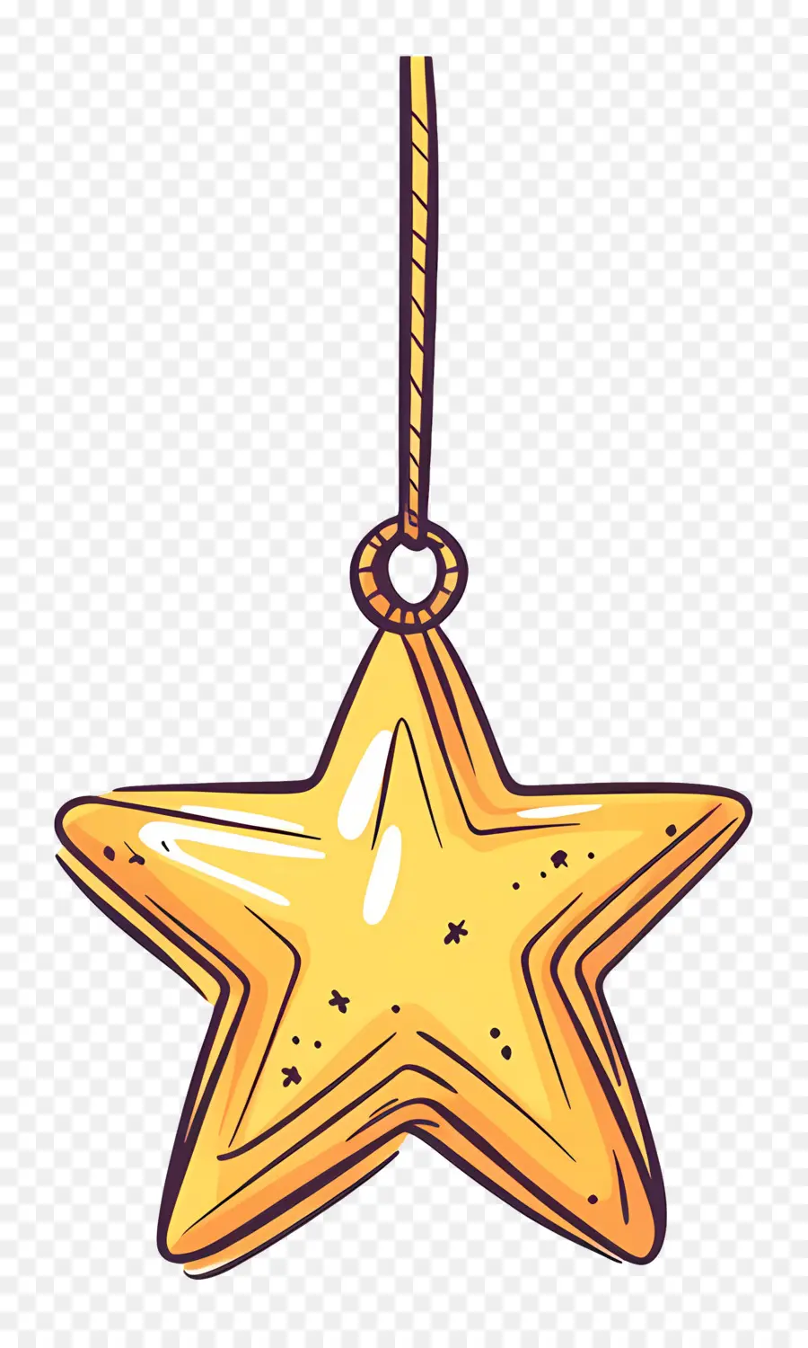 Estrela De Natal，Ornamento De Estrela Simples PNG