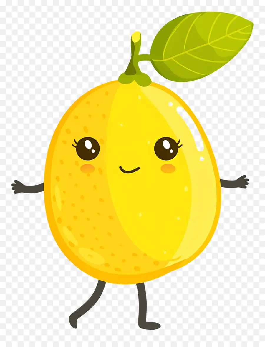 Limão Kawaii，Limão Amarelo PNG