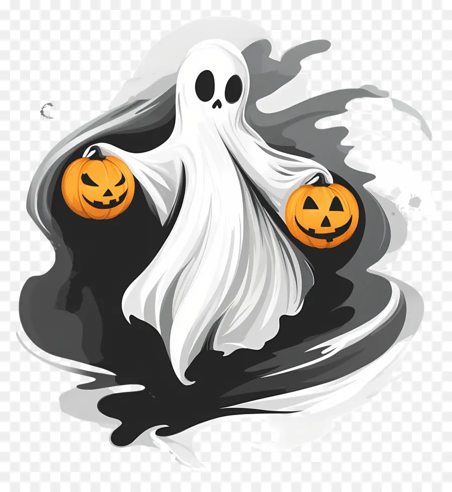 Abóbora Fantasma，Fantasma Com Abóboras PNG