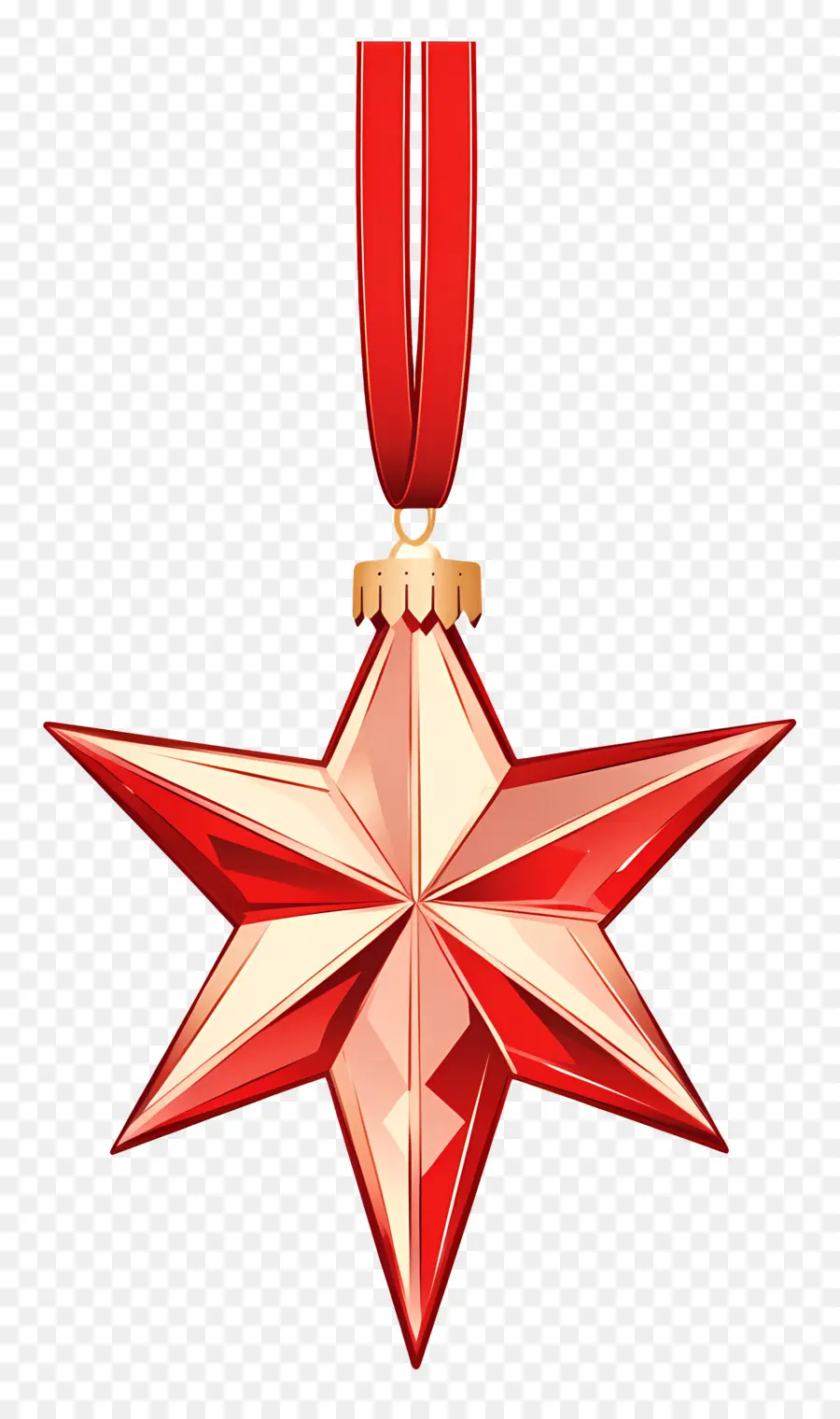 Estrela De Natal，Ornamento Estrela Dourada PNG