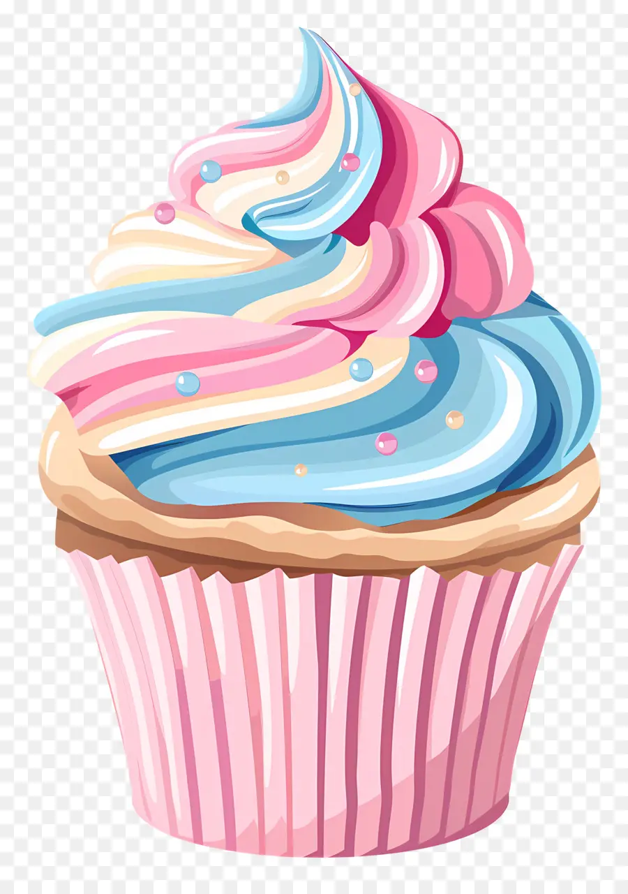 Bolinho Fofo，Cupcake Com Cereja PNG