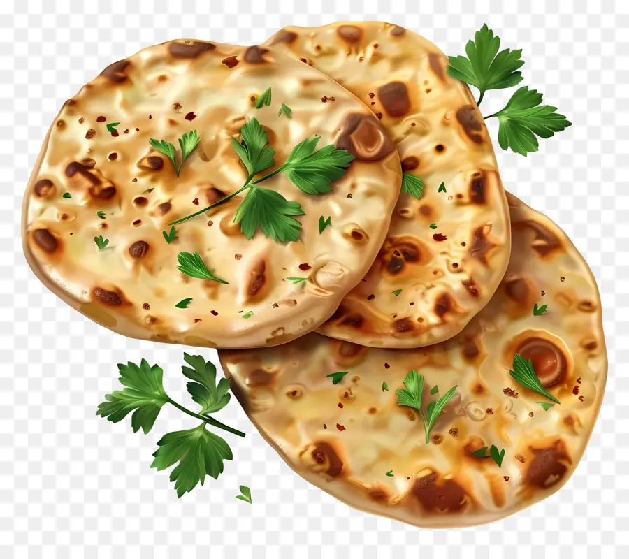 Pão Naan，Pão Sírio Com Ervas PNG