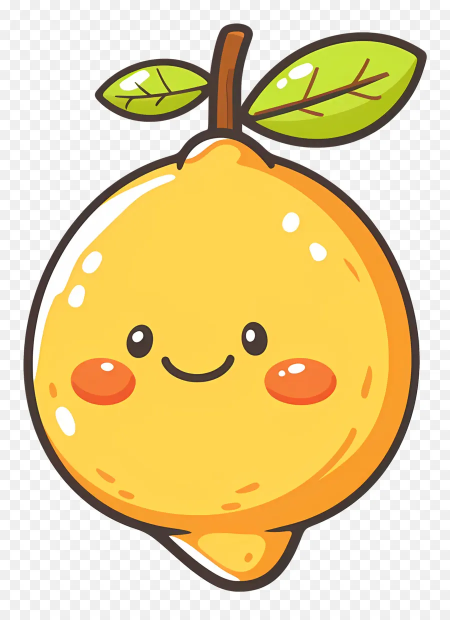 Limão Kawaii，Laranja Feliz PNG