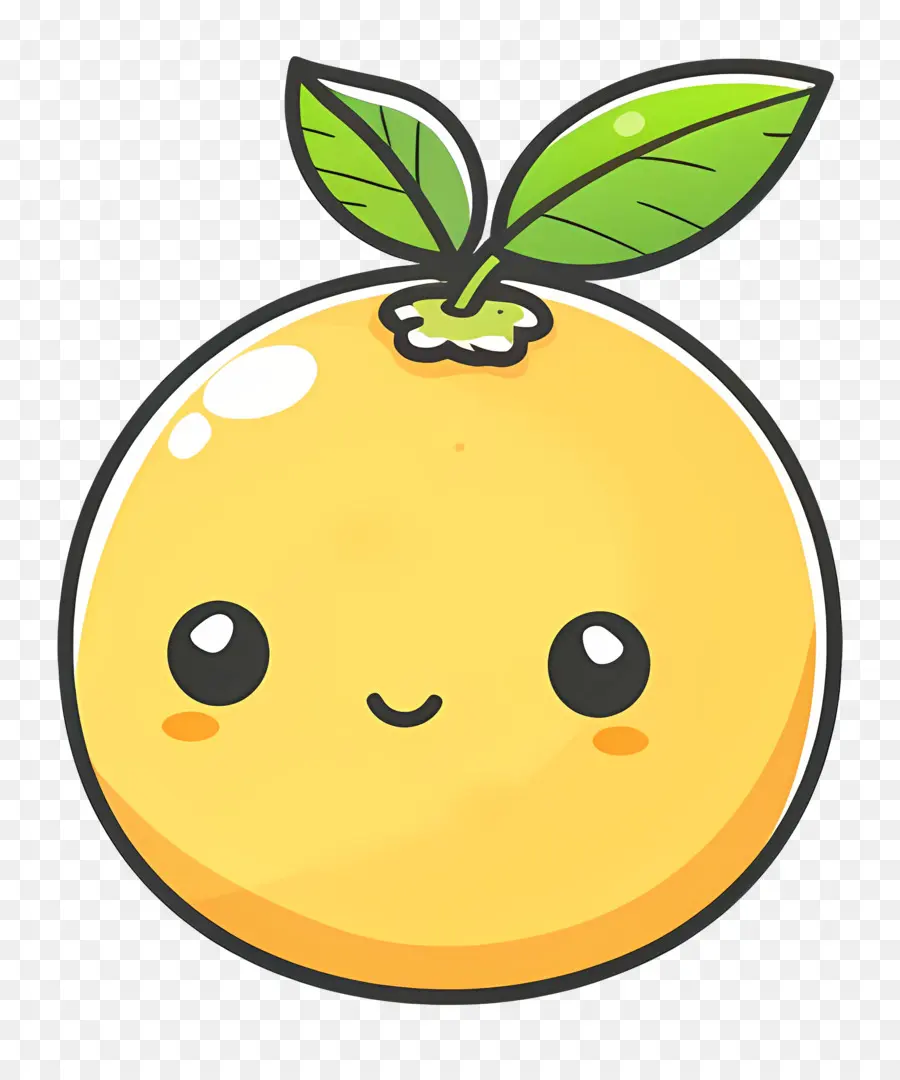 Limão Kawaii，Laranja Feliz PNG