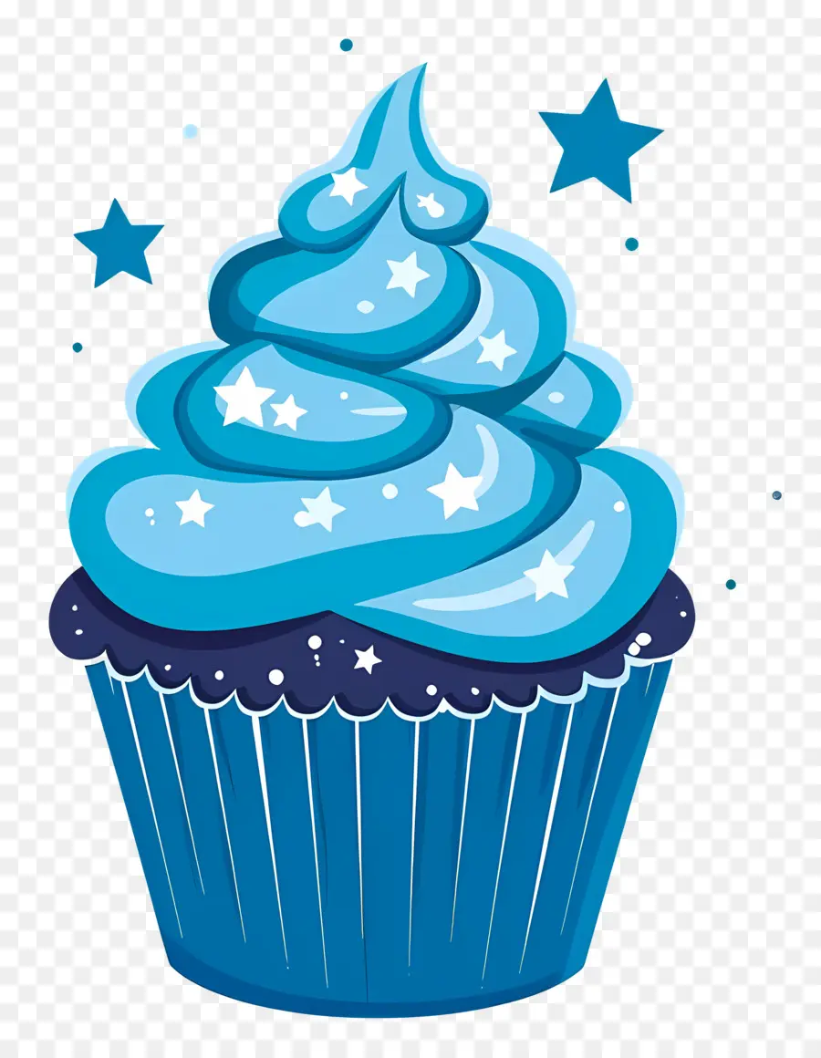 Cupcake Animado，Bolinho Azul PNG