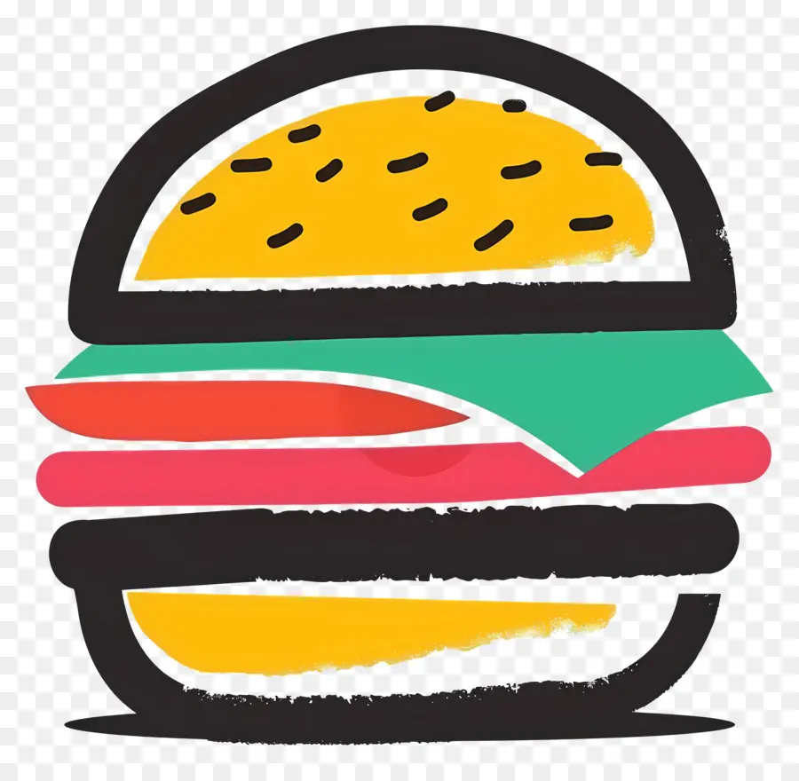 Logotipo Do Hambúrguer，Hambúrguer Estilizado PNG