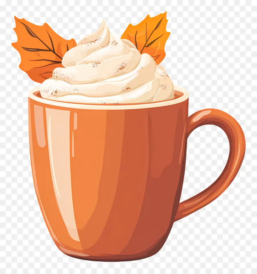 Café De Outono，Xícara Com Chantilly PNG