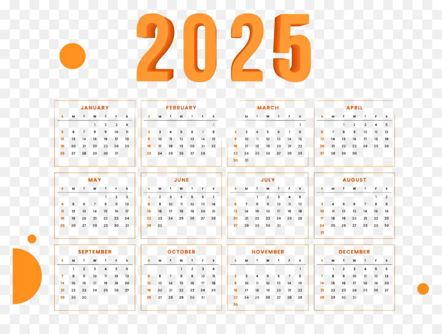 Calendário 2025，Ano PNG