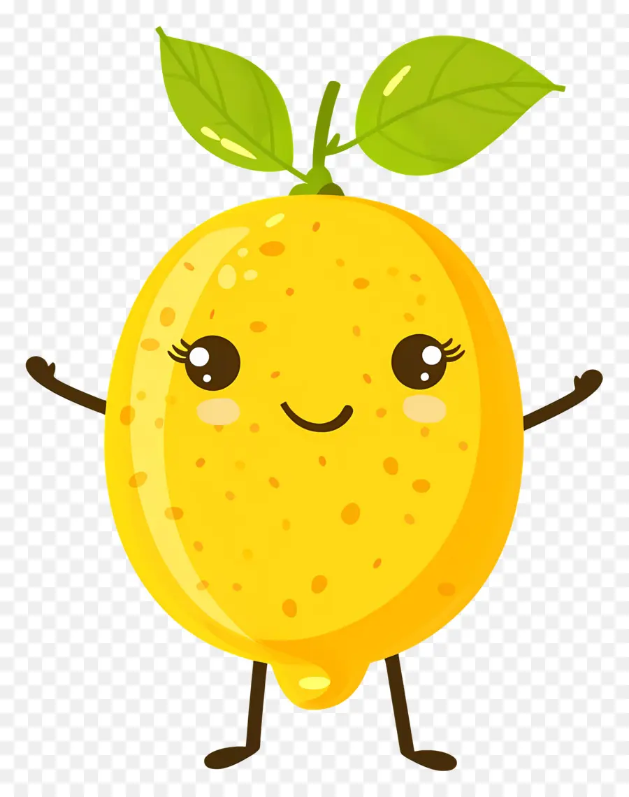 Limão Kawaii，Limão Amarelo PNG