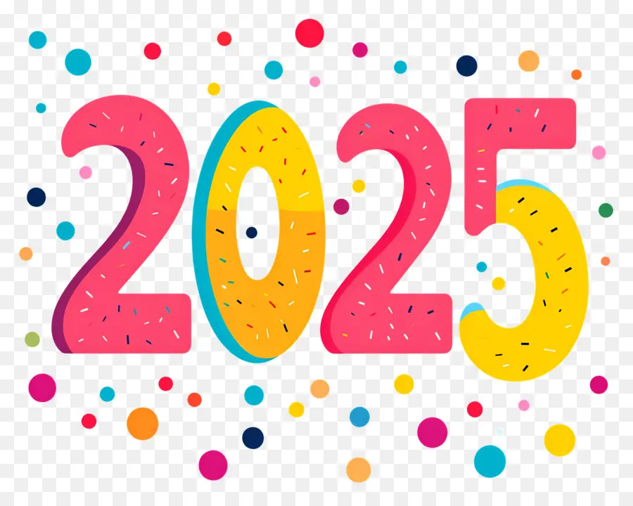 2025 Ano Novo，Colorido 2025 PNG