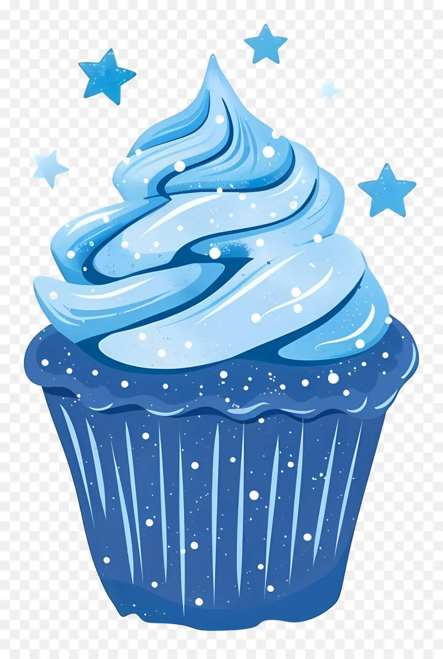 Cupcake Animado，Bolinho Azul PNG