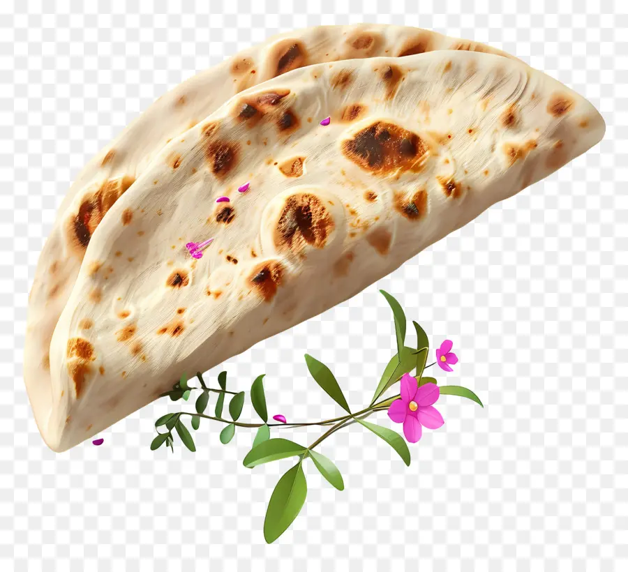 Pão Naan，Pão Naan Dobrado PNG