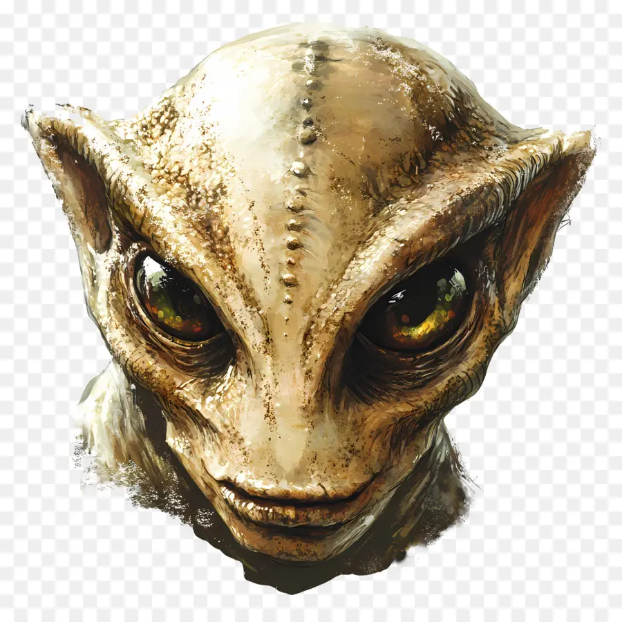 Alienígena Assustador，Cabeça Alienígena PNG