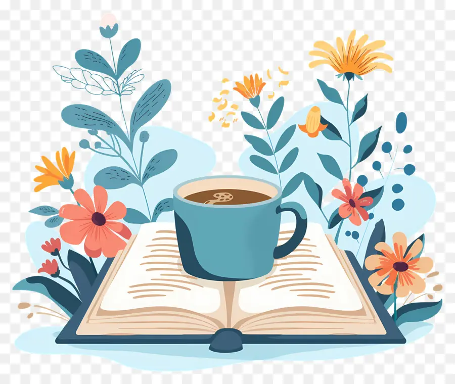 Livro E Café，Leitura PNG