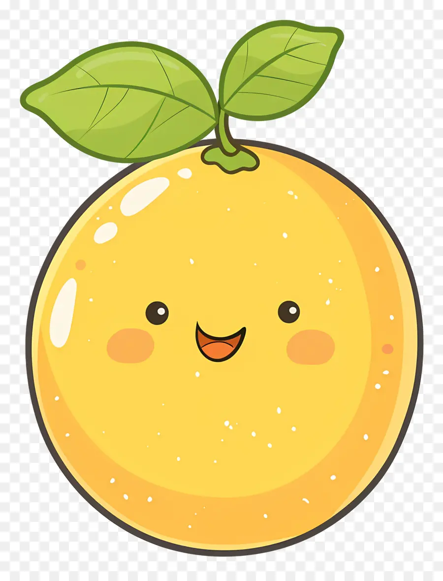 Limão Kawaii，Laranja Feliz PNG