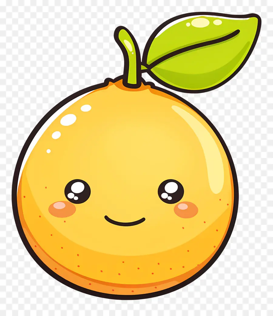 Limão Kawaii，Laranja Feliz PNG