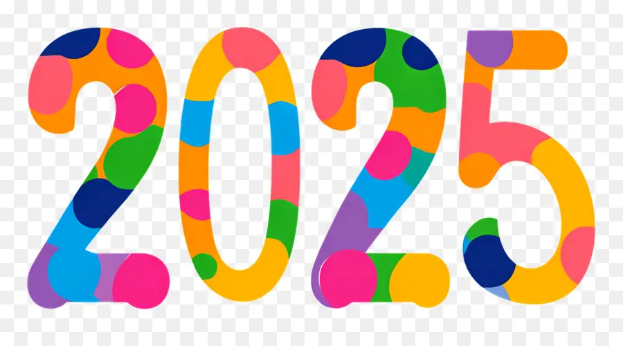 2025 Ano Novo，Colorido 2025 PNG