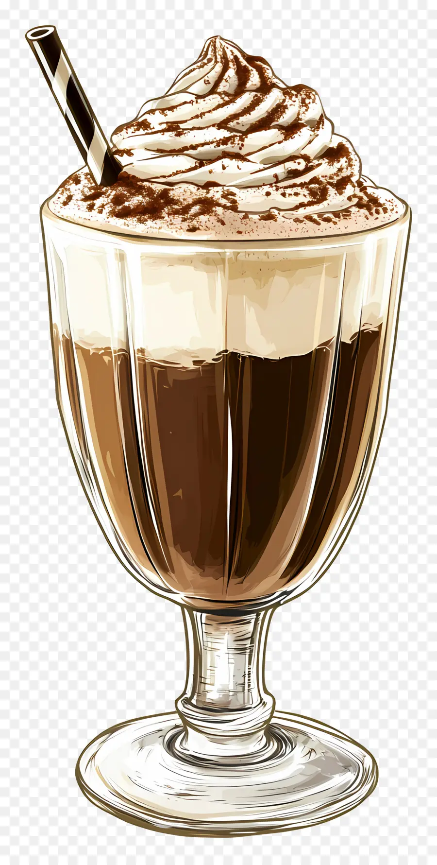 Milk Shake De Chocolate，Café Gelado PNG