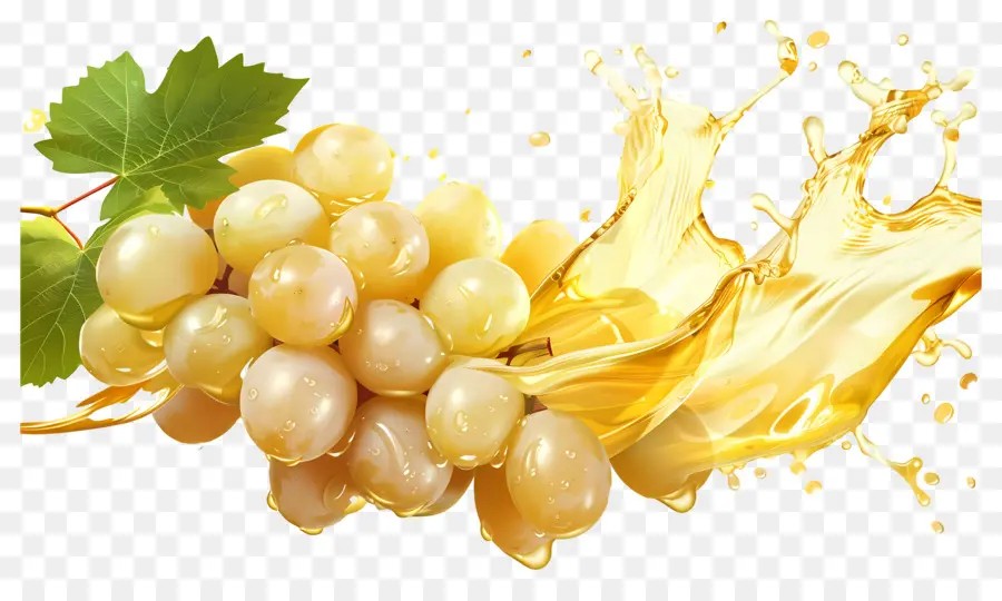 Respingo De Uvas，Uvas Brancas PNG