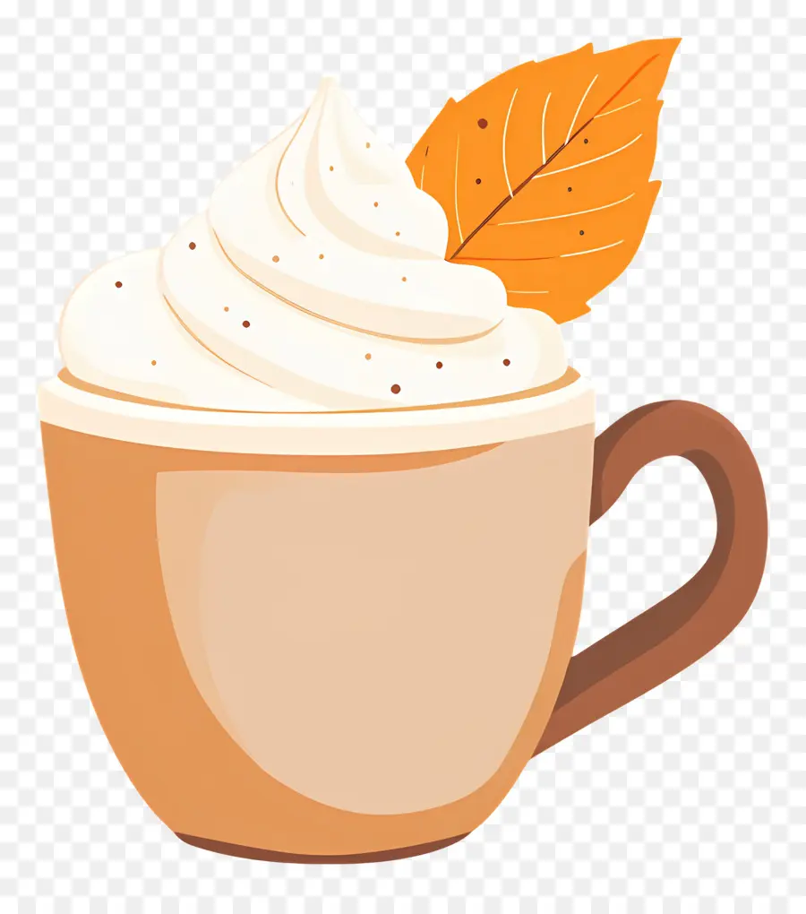 Café De Outono，Xícara Com Chantilly PNG